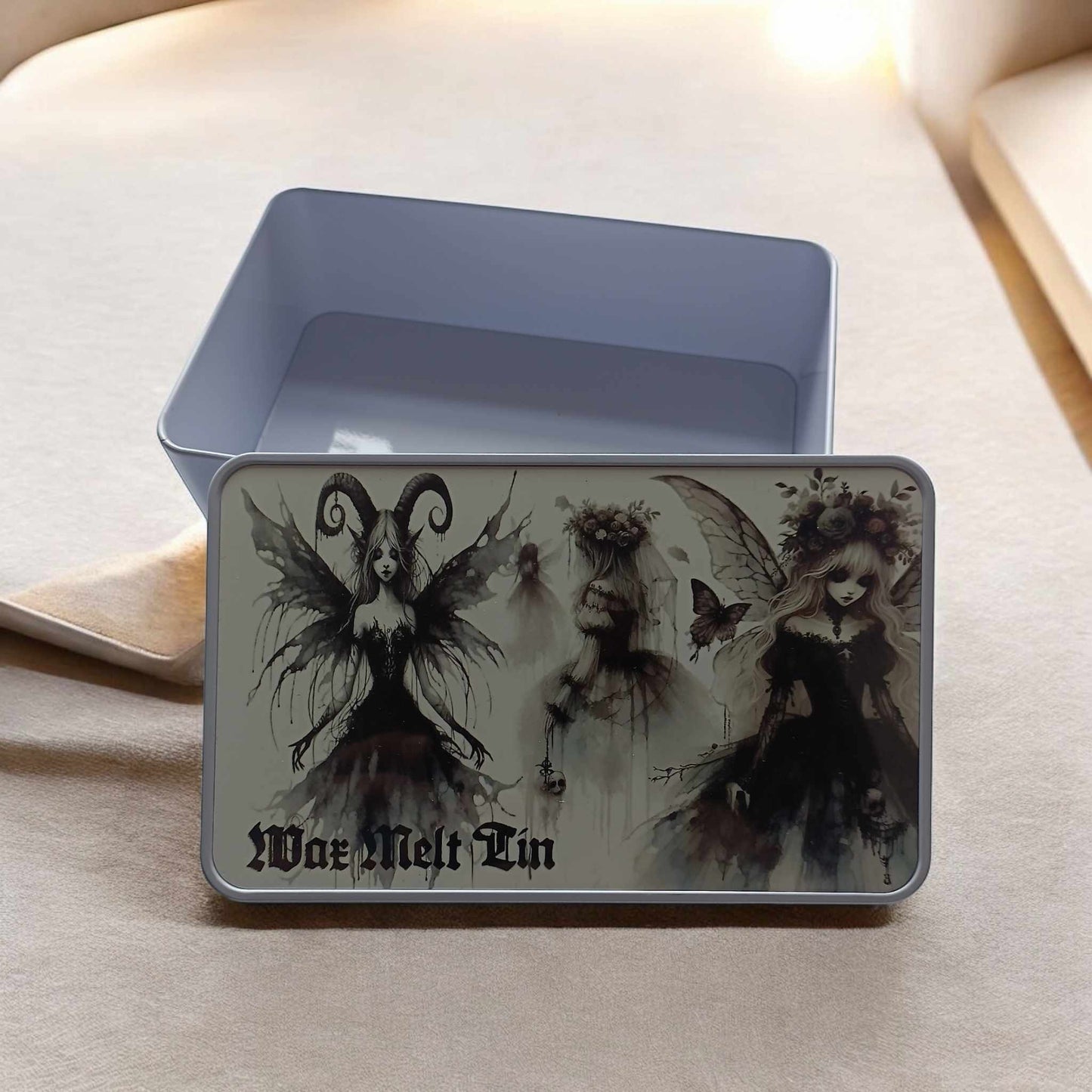 Dark Fairy Wax Melt Storage Tin