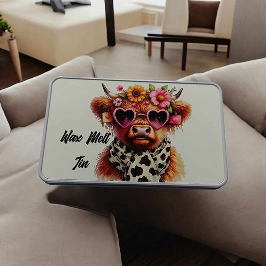 Highland Cow Wax Melt Storage Tin