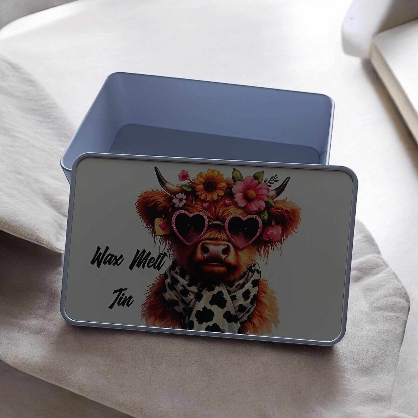 Highland Cow Wax Melt Storage Tin