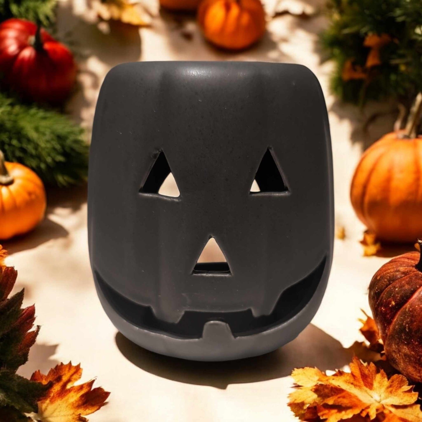 Tall Black Pumpkin Halloween Wax Burner