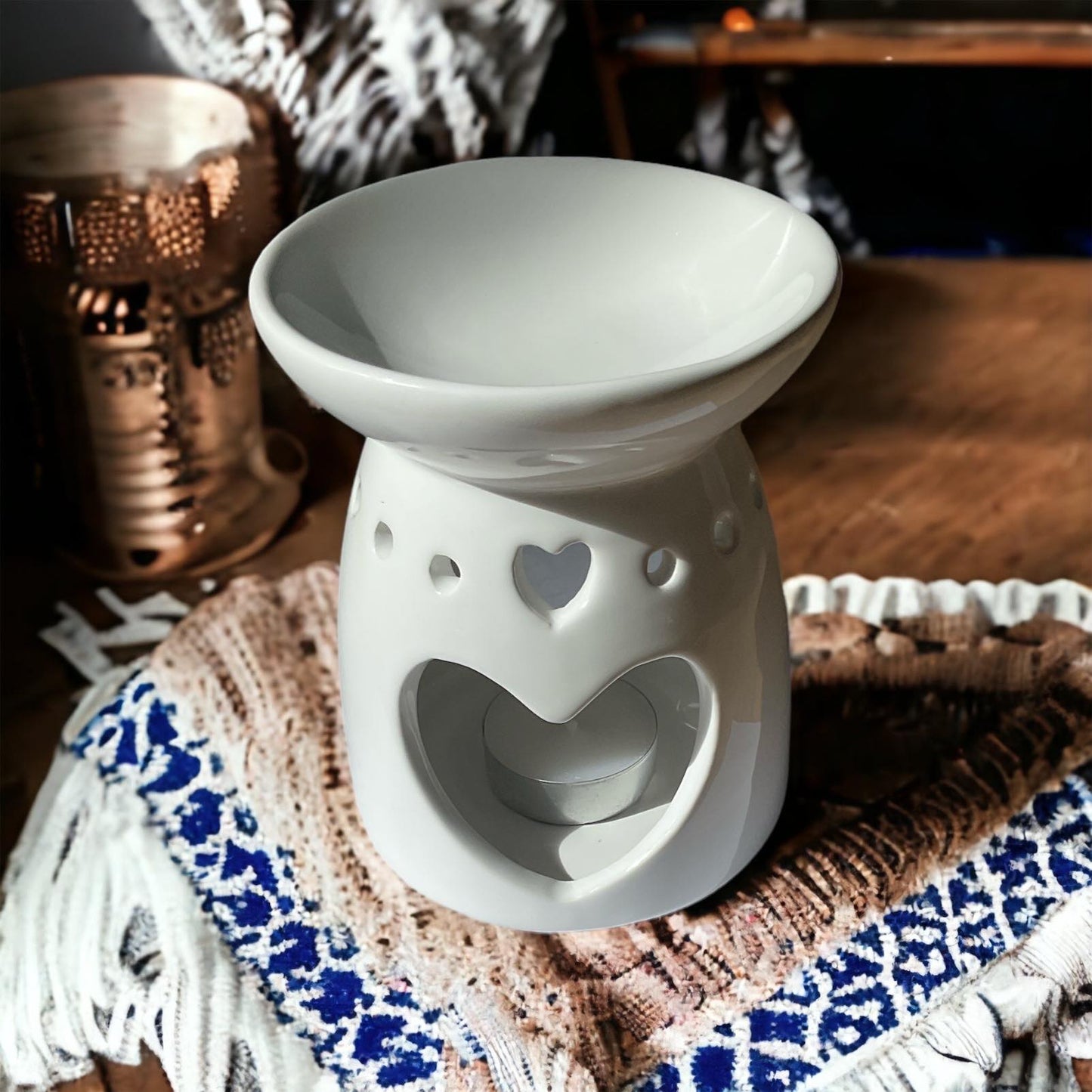 White Heart Wax Burner